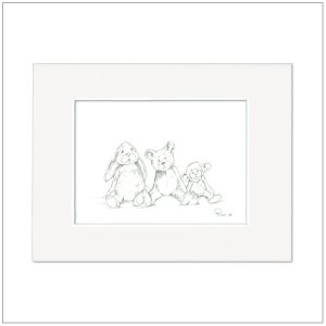 Prent Kinderkamer - illustratie knuffels