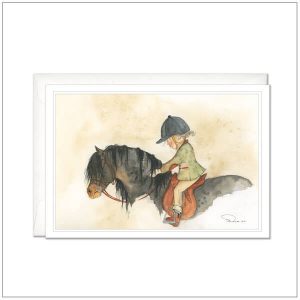 Kaart versturen - postcard - paardenmeisje