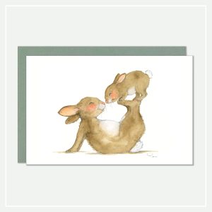 Kaart-Knuffel konijntjes