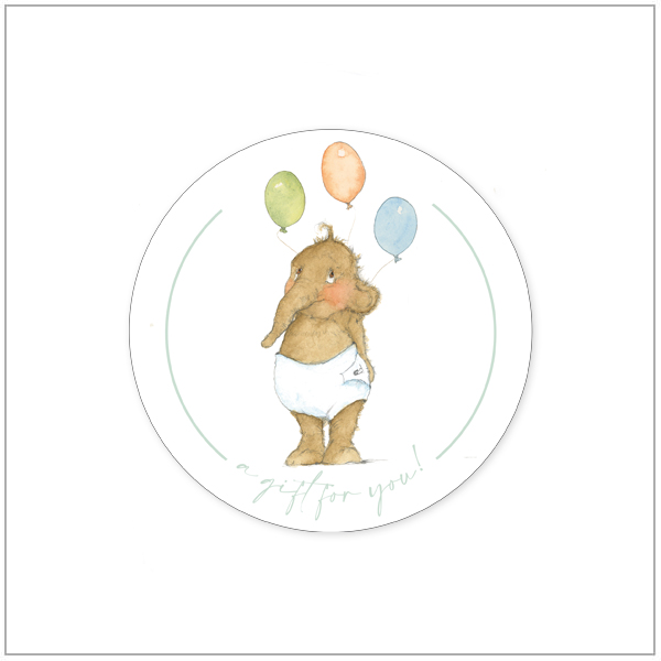 cadeau sticker - Olifant