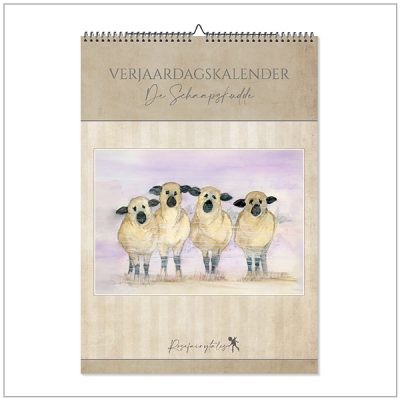 Verjaardagskalender Schaapskudde - wandkalender schapen