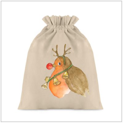 Cadeauzak Roodborstje - kerst kadozak