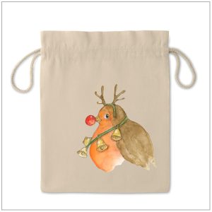 Cadeauzak kerst Roodborstje - kadozak
