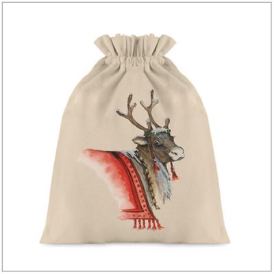 Kerst kadozak - Cadeauverpakking katoenen zak