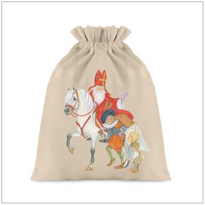 Cadeauzak linnen - Sinterklaas