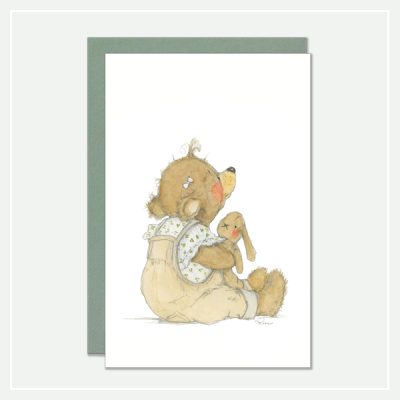 Geboorte kaartje - illustratie beer