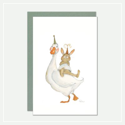 Kaartje sturen - Feest - illustratie gans