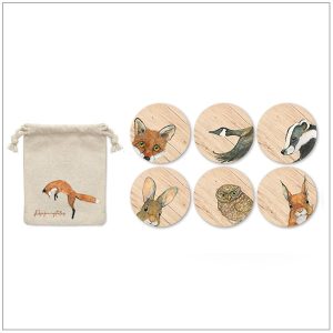 Onderzetters met bosdieren