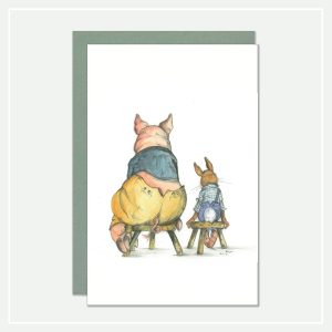 Kaartje - varken en haas