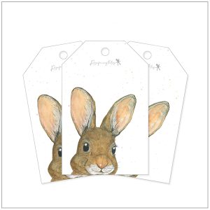 Cadeaulabels konijn - naamlabels