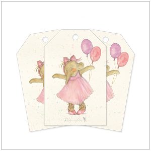 Cadeaulabels - naamlabels verjaardag olifant