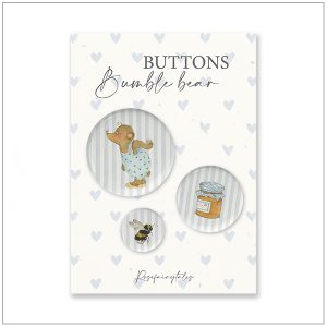 Buttons - Bumble Bear met kaart