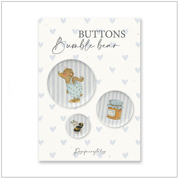 Buttons - Bumble Bear met kaart Buttons - Bumble Bear met kaart