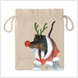 Cadeauzak Hond - Kadozak kerst
